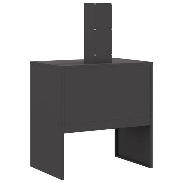 vidaXL Vatră de foc cu horn, negru, 60x40x96 cm, oțel