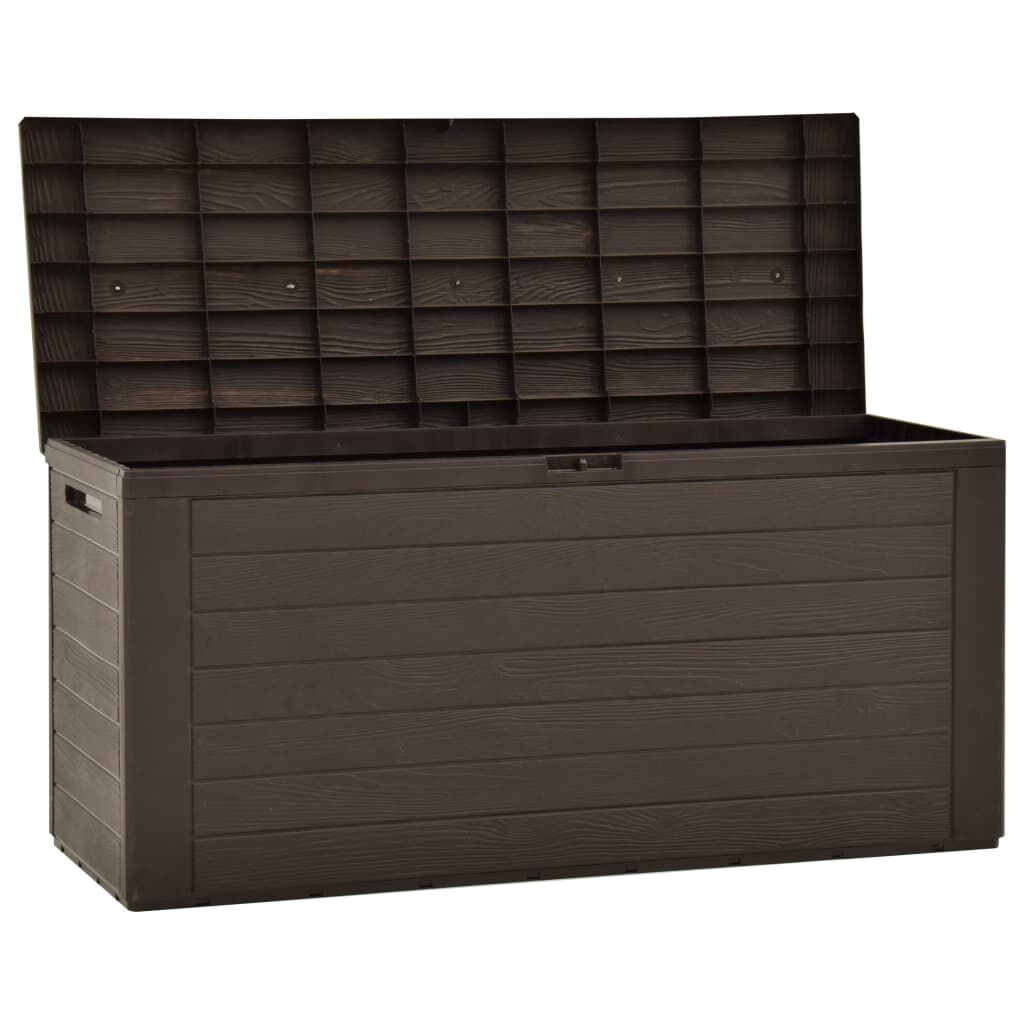 vidaXL Ladă de depozitare pentru grădină, maro, 116 x 44 x 55 cm