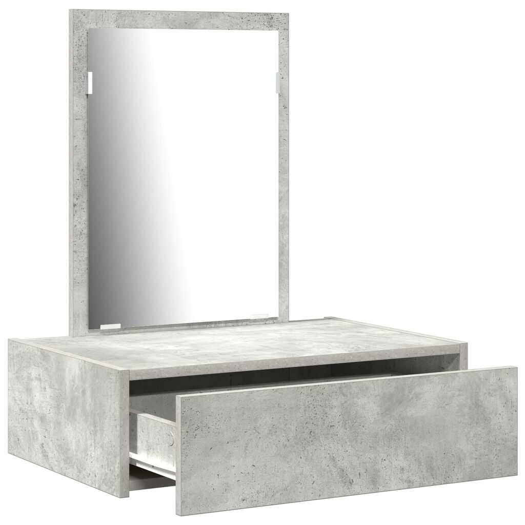 vidaXL Masă de toaletă suspendată, gri beton, 60x40x70 cm
