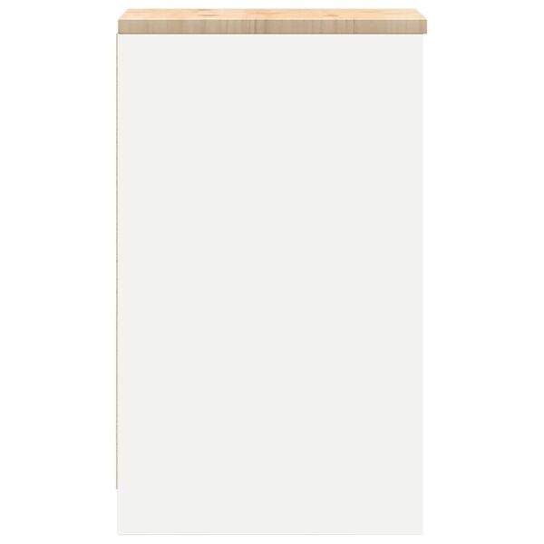 vidaXL Dulap depozitare garaj alb 30x51x85 cm lemn masiv de pin