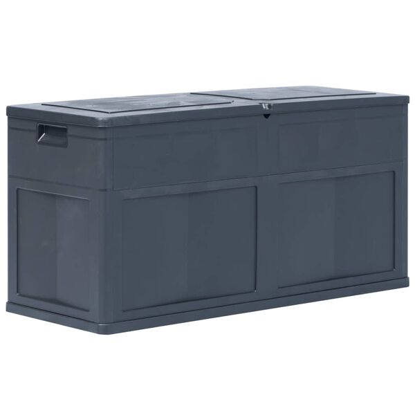 vidaXL Ladă de depozitare de grădină, negru, 320 L