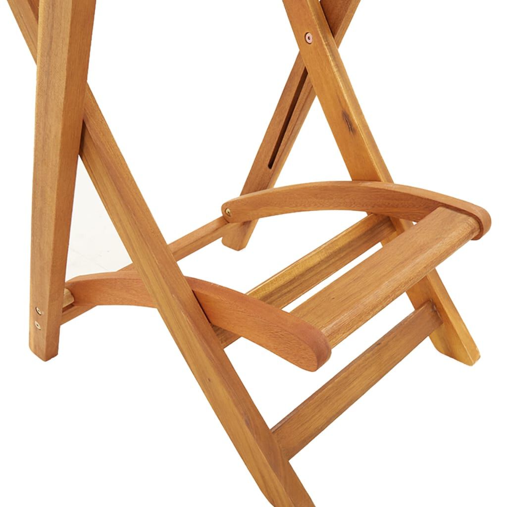 vidaXL Scaune de bar pliabile de exterior, 2 buc., lemn masiv acacia