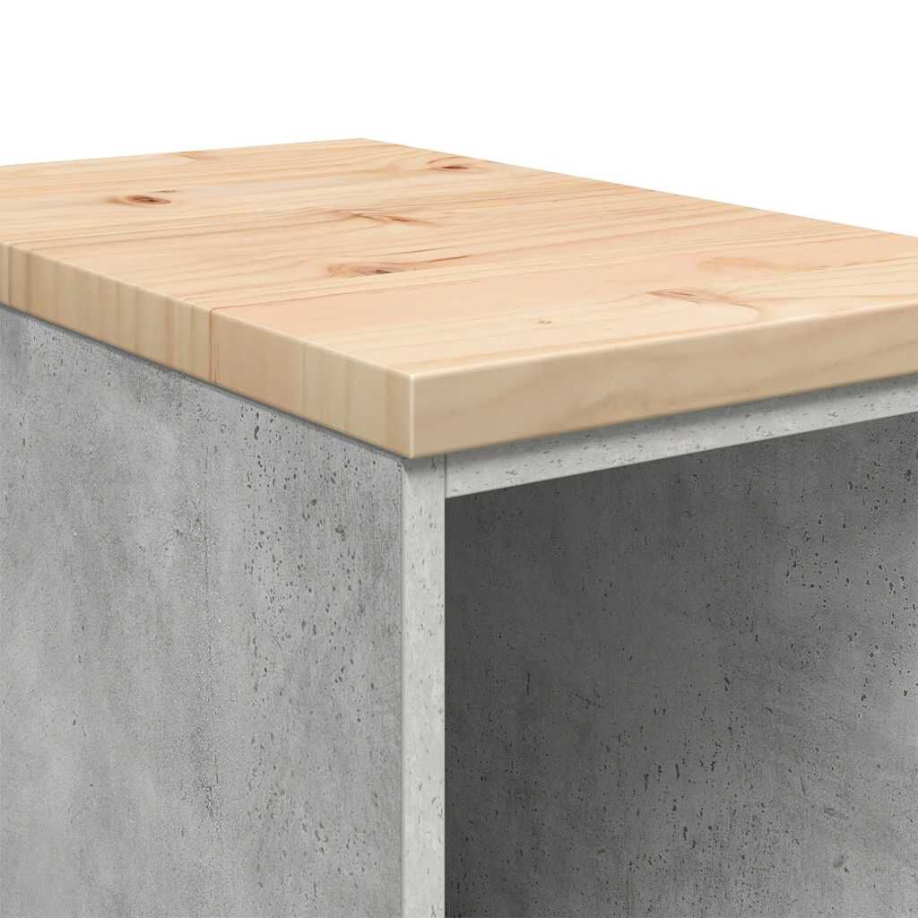 vidaXL Dulapuri de garaj 2 buc Lemn prelucrat gri beton