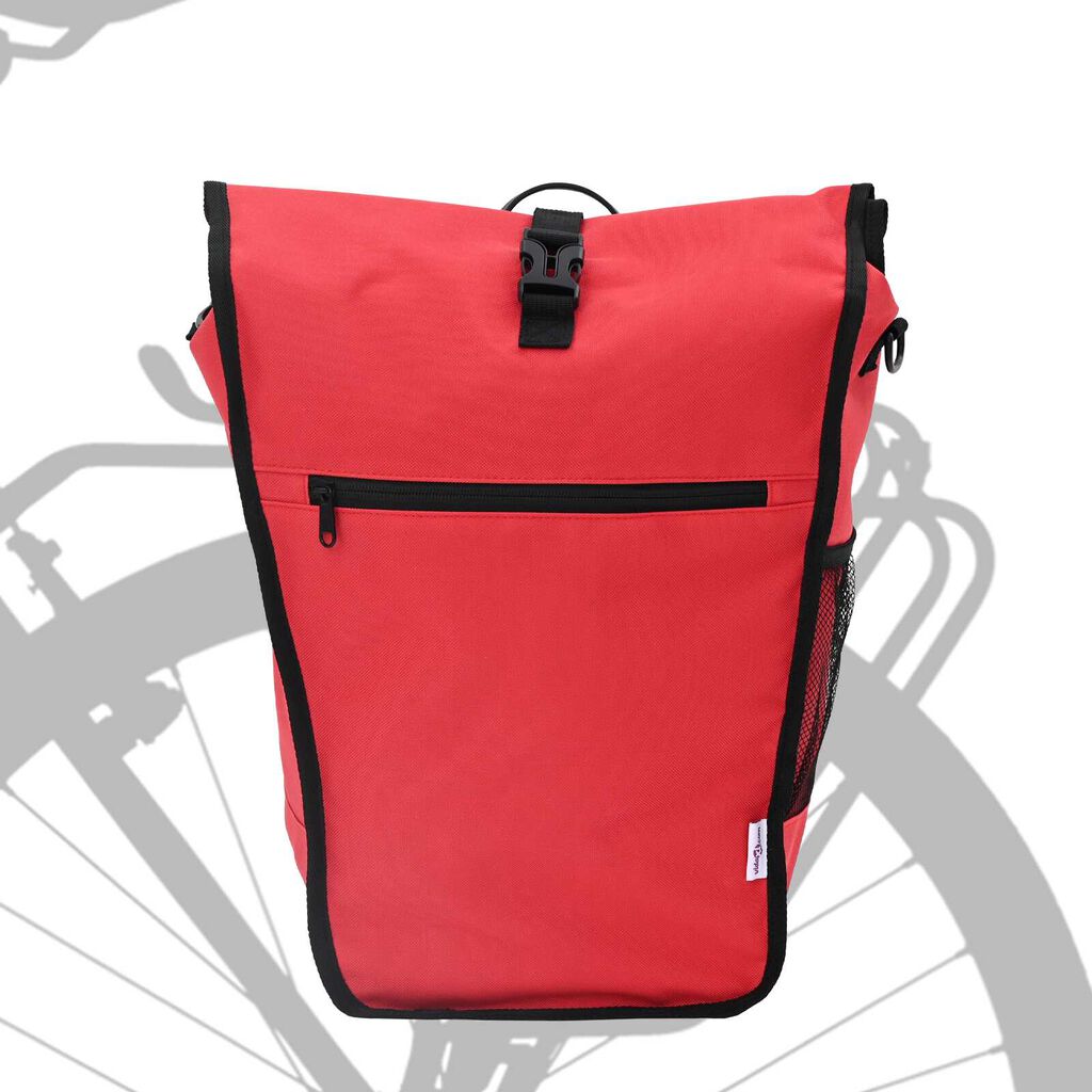 vidaXL Geanta de bicicletă pentru rack de pannier 20 L Roșie 34x16x59 cm