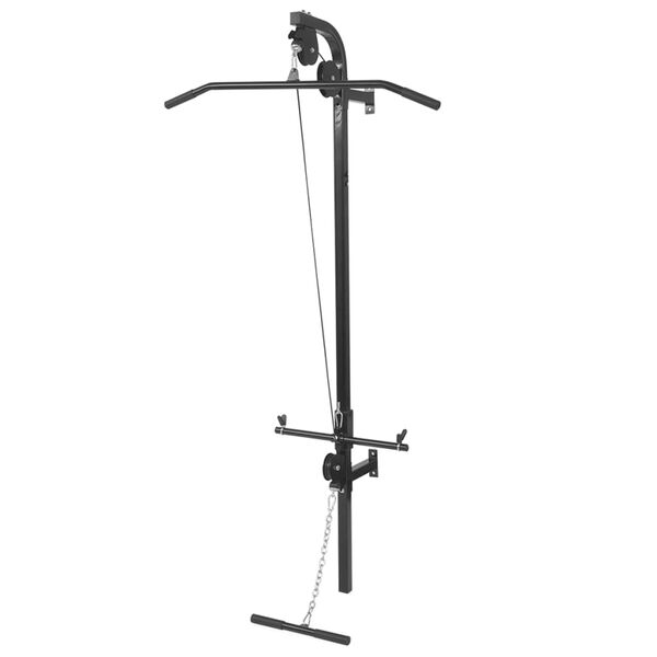 vidaXL Turn de forță montat pe perete cu set haltere & gantere 30,5 kg