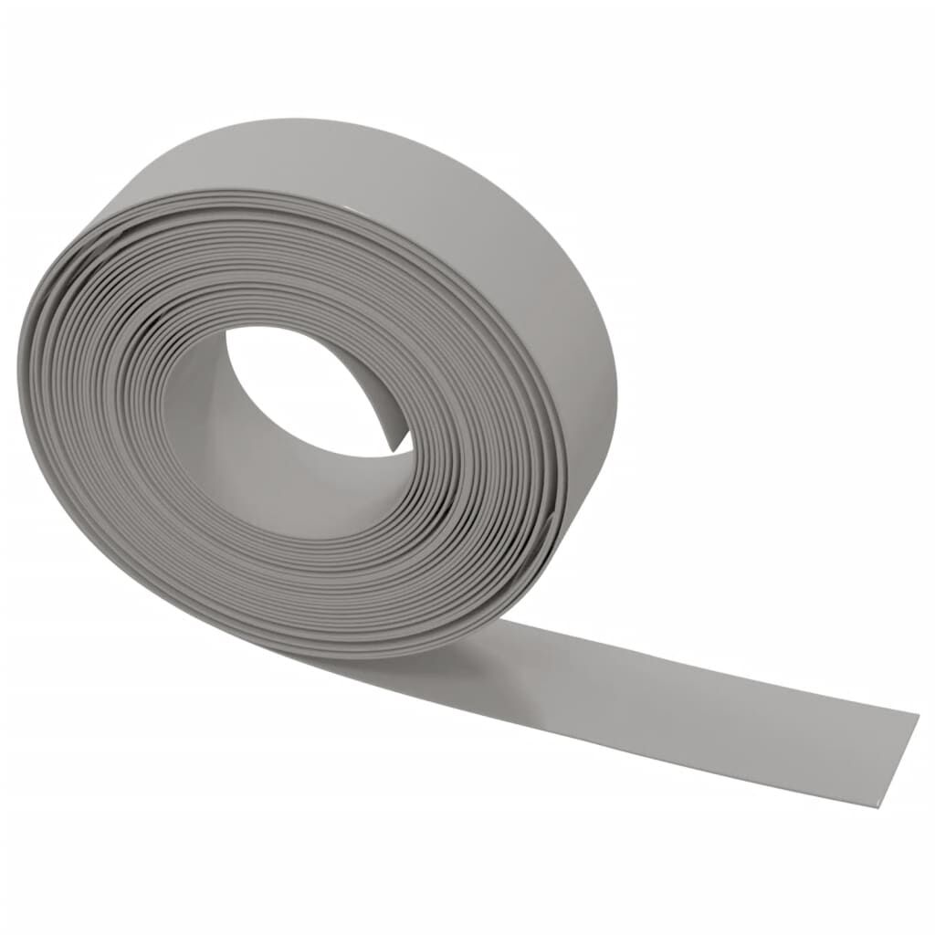 vidaXL Bordură de grădină, gri, 10 m 15 cm, polietilenă