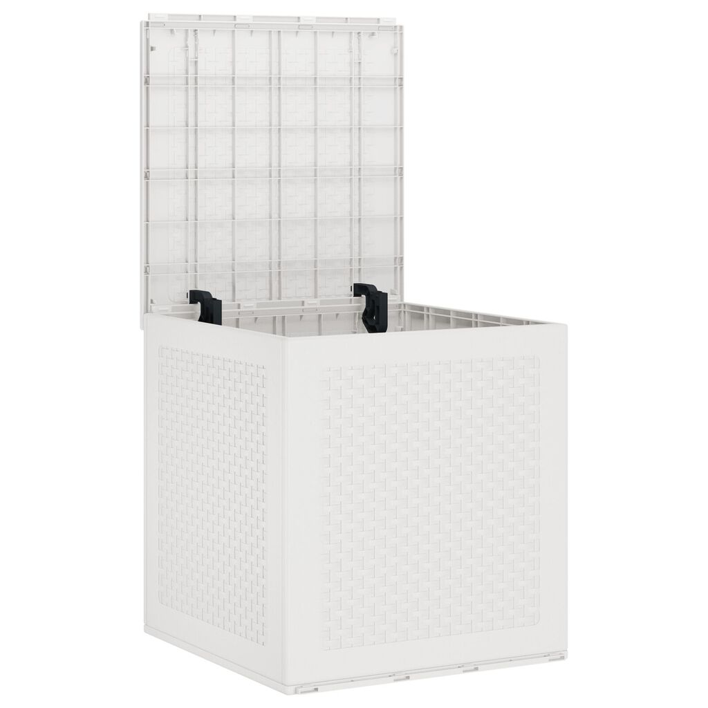 vidaXL Cutie de Depozitare Grădină Alb 55x53x57 cm PP