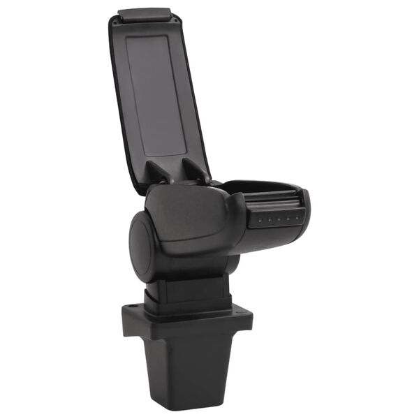 vidaXL Cotieră auto, negru, 14x33x(32-48,5) cm ABS