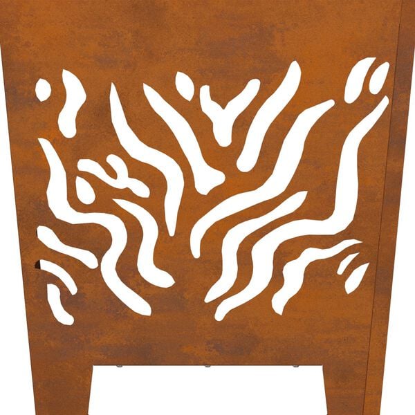 vidaXL Vatră de foc pătrată, 40x40x40 cm, oțel corten