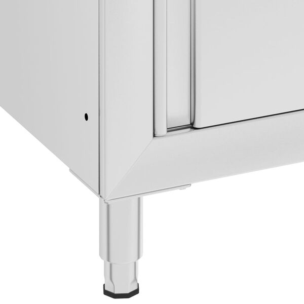 vidaXL Dulap comercial cu blat de lucru, 60x60x96 cm, oțel inoxidabil