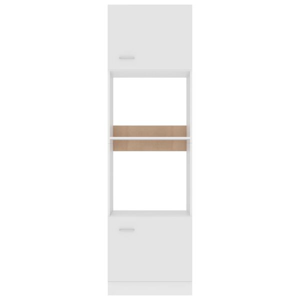 vidaXL Dulap cuptor microunde “Lyon”, alb, 60 x 57 x 207 cm