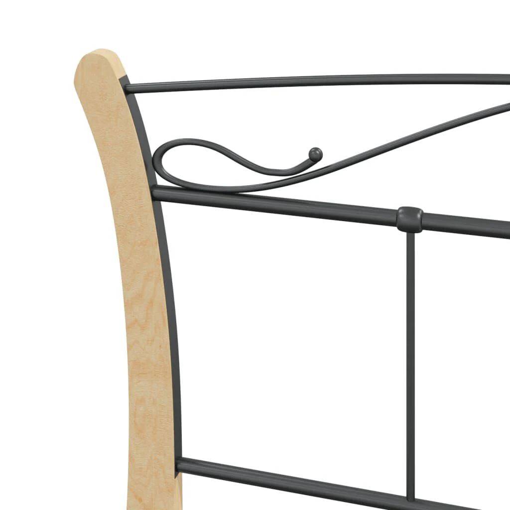 vidaXL Cadru de pat, negru, 120 x 200 cm, metal
