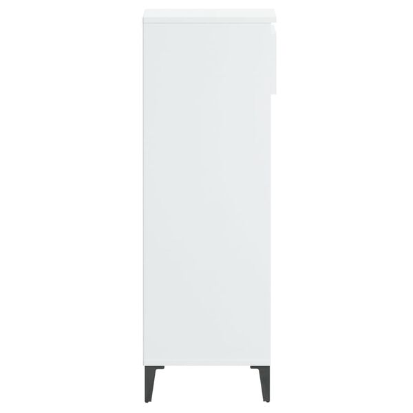 vidaXL Pantofar, alb extralucios, 40x36x105 cm, lemn compozit