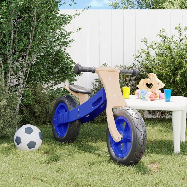 vidaXL Bicicletă echilibru de copii, cauciucuri pneumatice, albastru
