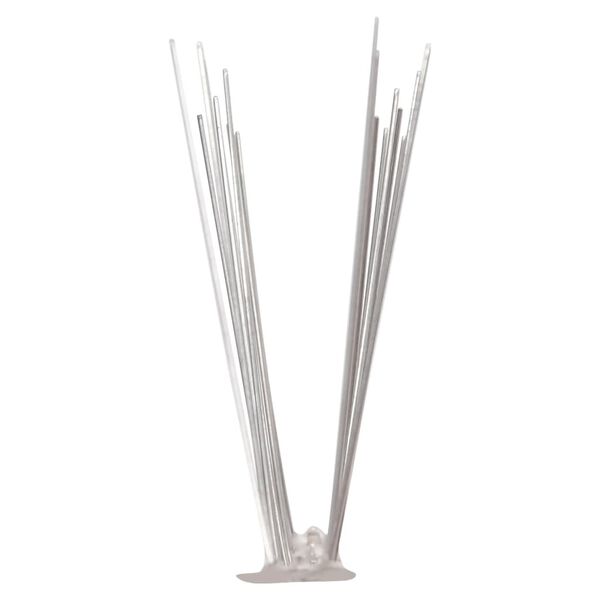 vidaXL Set bandă cu țepi antipăsări cu 2 rânduri, 6 buc., oțel, 3 m