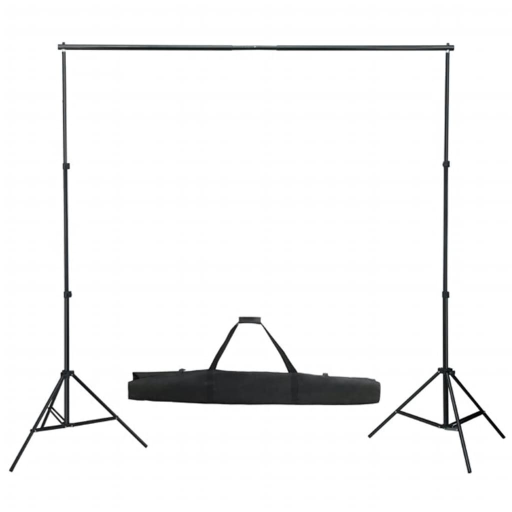 vidaXL Kit studio foto cu set de lămpi și fundal