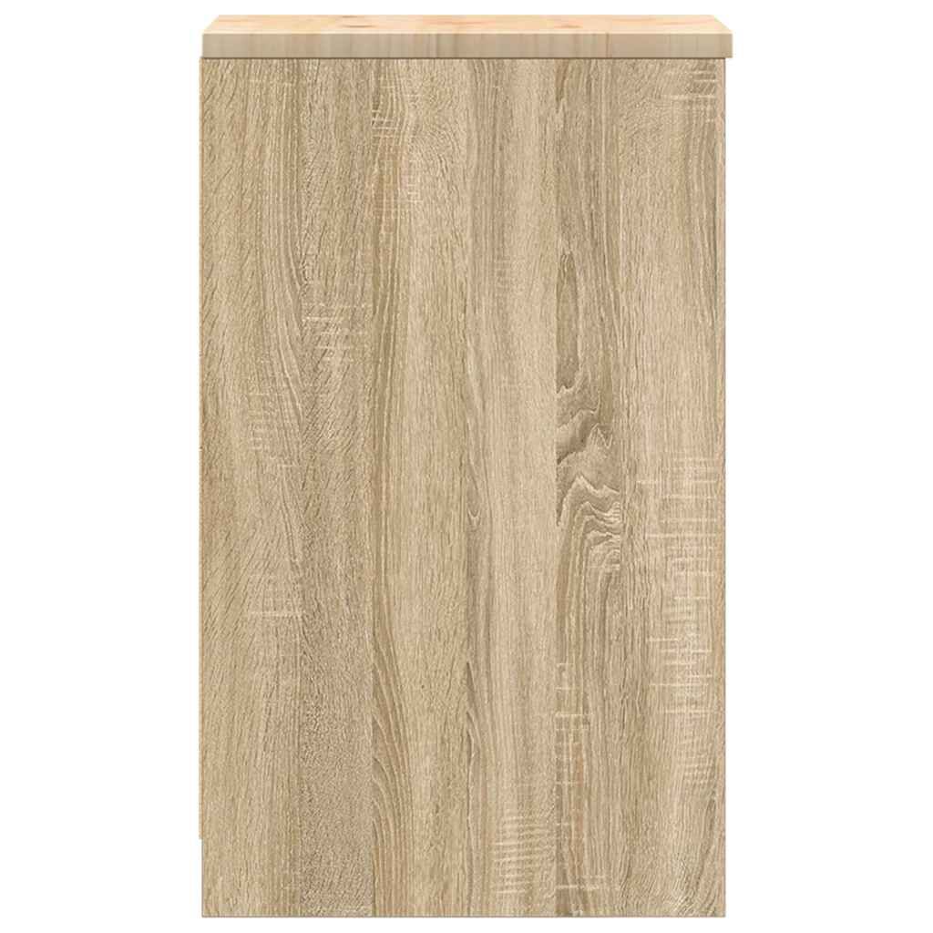 vidaXL Dulap depozitare garaj Stejar Sonoma 30x51x85 cm lemn masiv pin