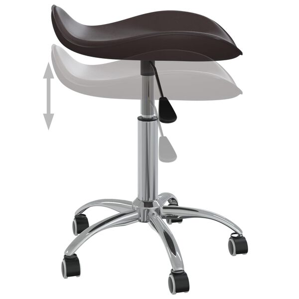 vidaXL Scaun pentru salon spa, maro, piele ecologică