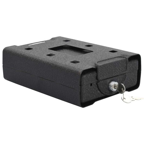 vidaXL Seif de Securitate Negru Metal Mic Încuietori