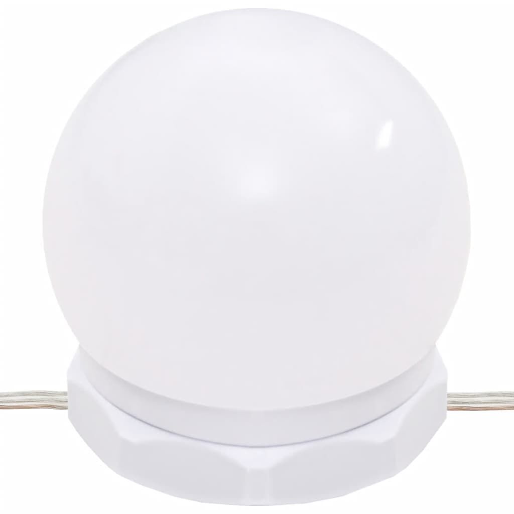 vidaXL Dulap cu oglindă și LED, alb extralucios, 70x16,5x60 cm